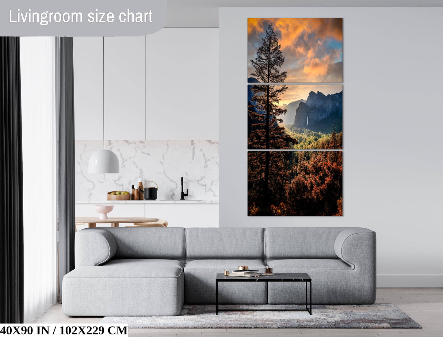 Yosemite Tunnel View Print – Half Dome Artwork with Sunrise Landscape Art