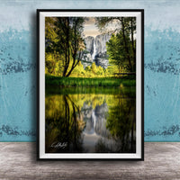 Yosemite National Park Print - Merced River Landscape | Sunrise Colors Artwork