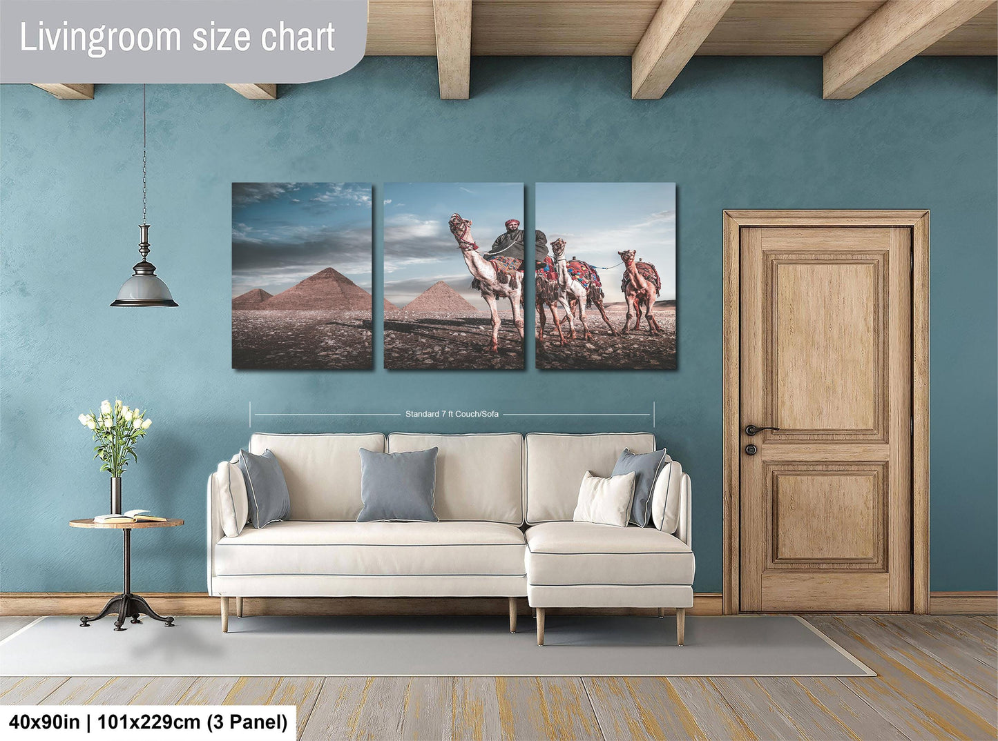 Giza Pyramids Print – Camel Caravan Desert Sunset Art | Made to Order Fine Art