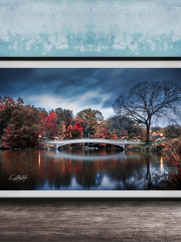 Bow Bridge Photo Print – Central Park Wall Art With Silky Smooth Water Effect