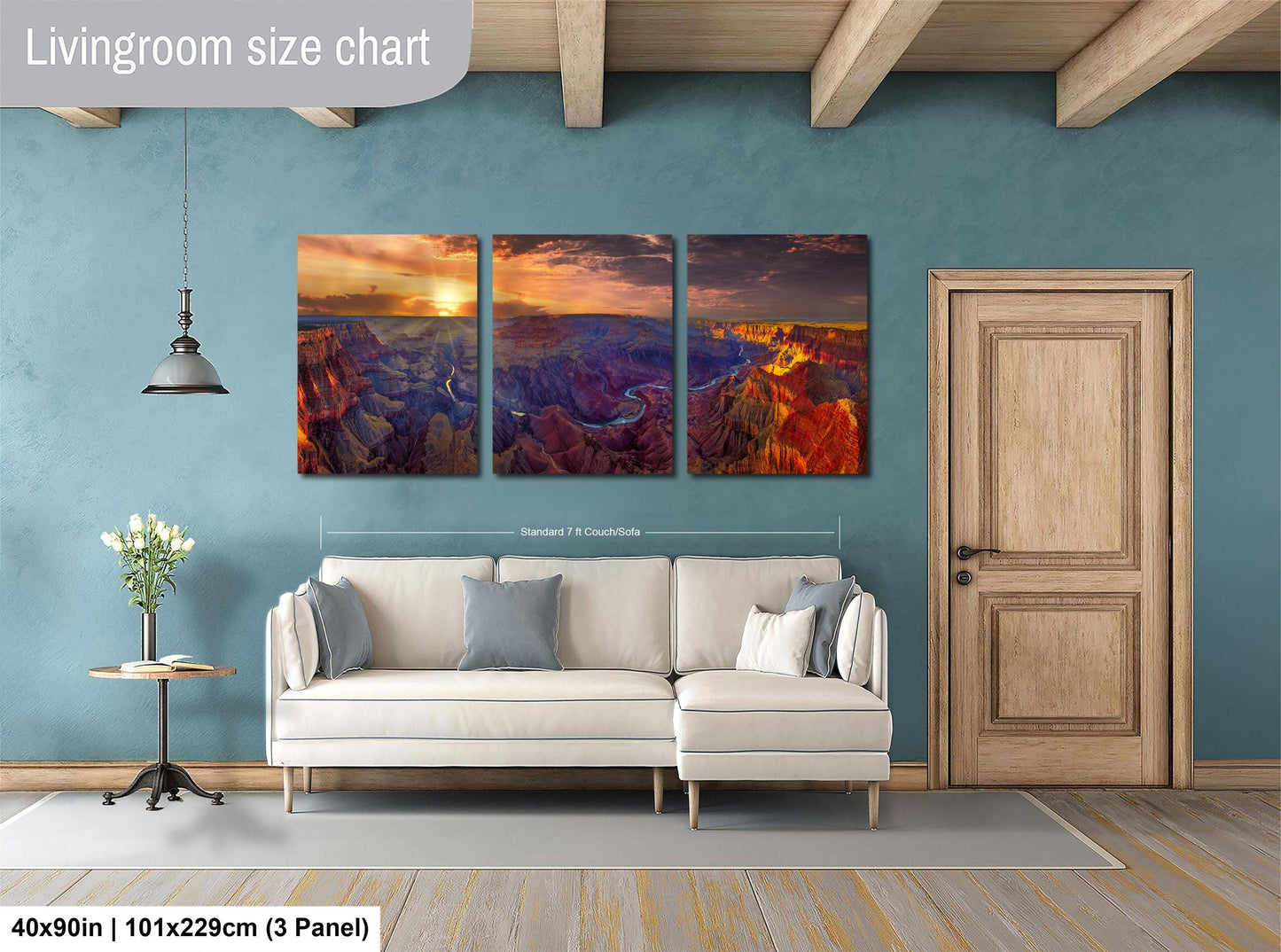 Grand Canyon Sunset Print – Hopi Point Arizona Desert Scenic Wall Art