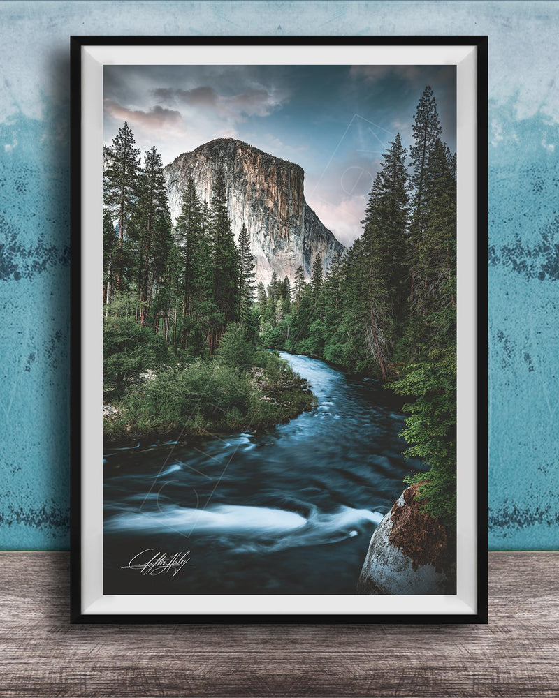 Yosemite Landscape Print – El Capitan Photo | Merced River Art & Western Wall Decor