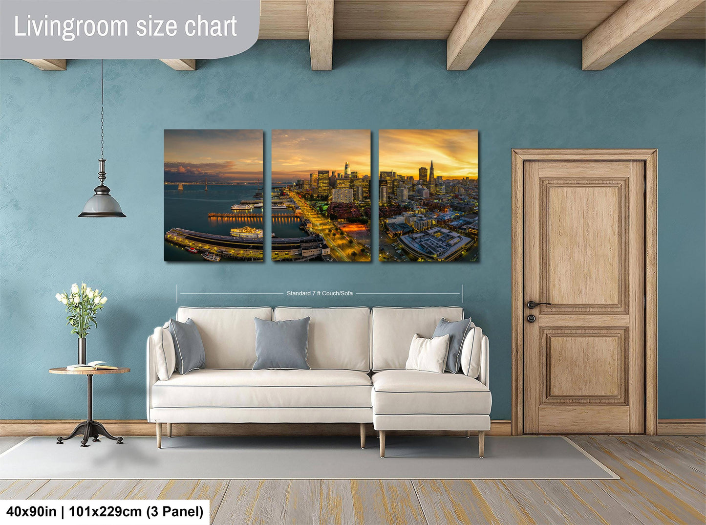 San Francisco Skyline Print - Golden Hour Cityscape | Made To Order Art