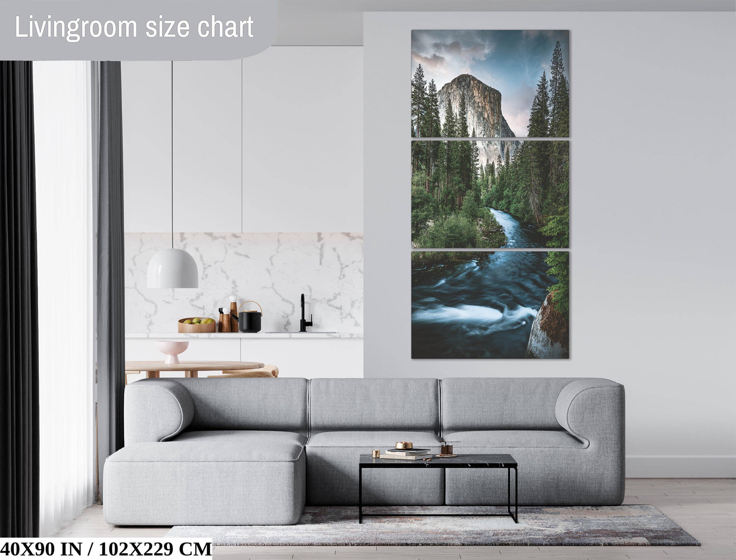 Yosemite Landscape Print – El Capitan Photo | Merced River Art & Western Wall Decor
