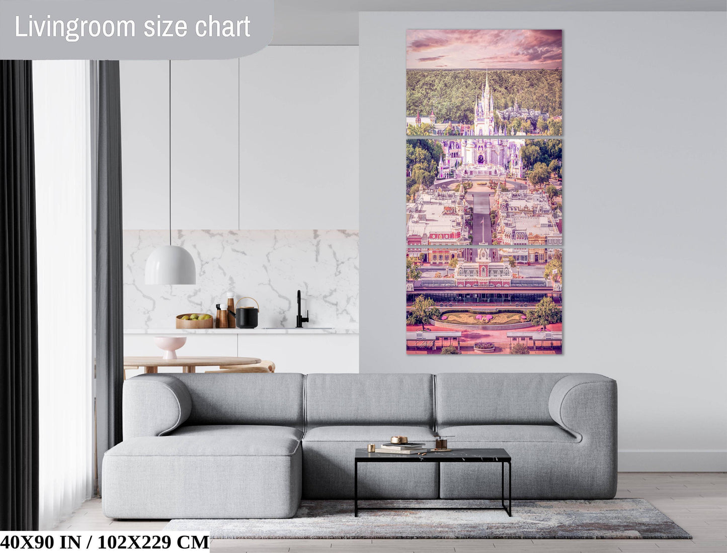 Capture the magic of Orlando’s “Happiest Place on Earth” with this breathtaking sunset photograph of the Princess Castle and Main Street, USA, taken from above. Every detail, from the glowing spires to the warmly lit streets, evokes the timeless charm and wonder of Disney World. Navigating drone restrictions and capturing this view was no small feat, but the result is a piece of art that preserves the enchantment of a perfect evening in the magical kingdom.