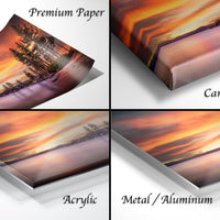 Lake Tahoe Sunset Print – Fine Art Landscape on Archival Paper | Signed Artist Work