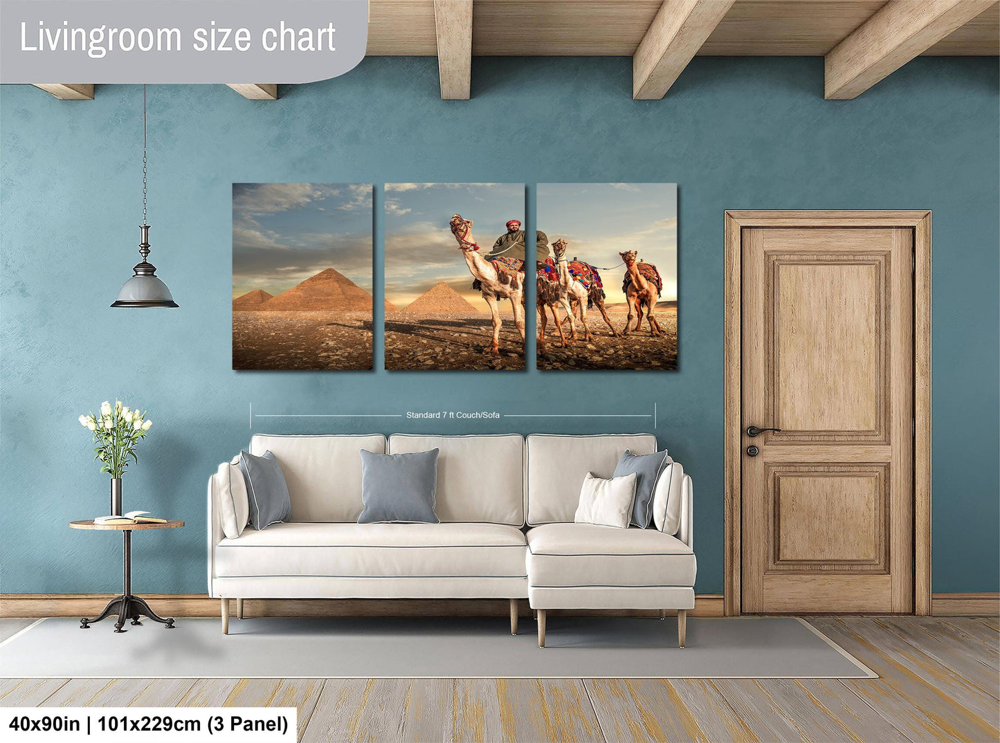 Giza Pyramids Sunset Print – Camel Caravan Silhouette | Fine Art Photography