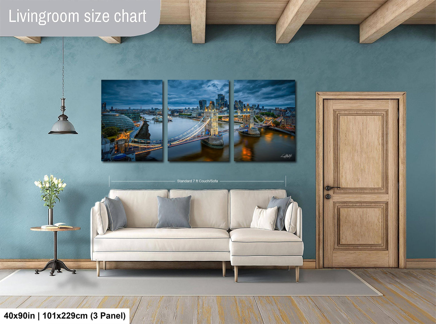 Tower Bridge Art Print – London Cityscape Print | Blue Hour Sunset Wall Decor