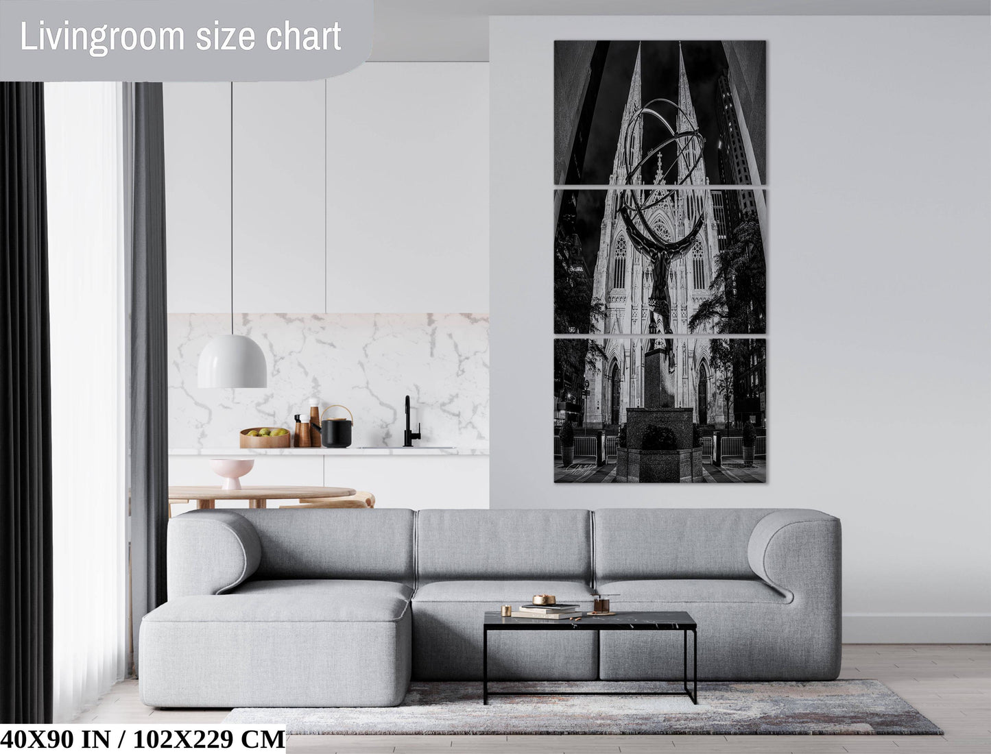 a black and white photo of a living room