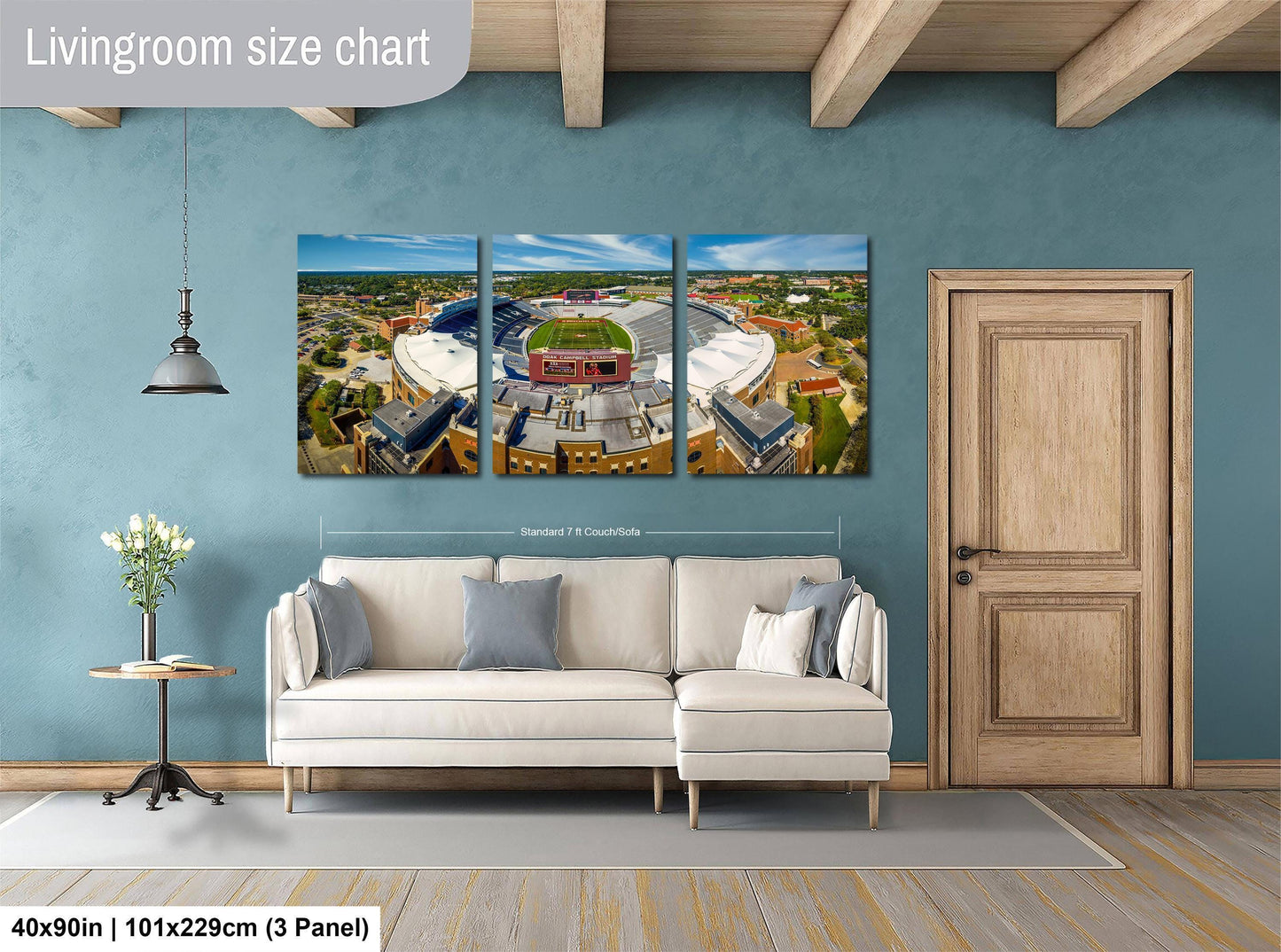 Doak Campbell Stadium Art – FSU Wall Decor | Seminoles Football Print | Cardinal And Gold