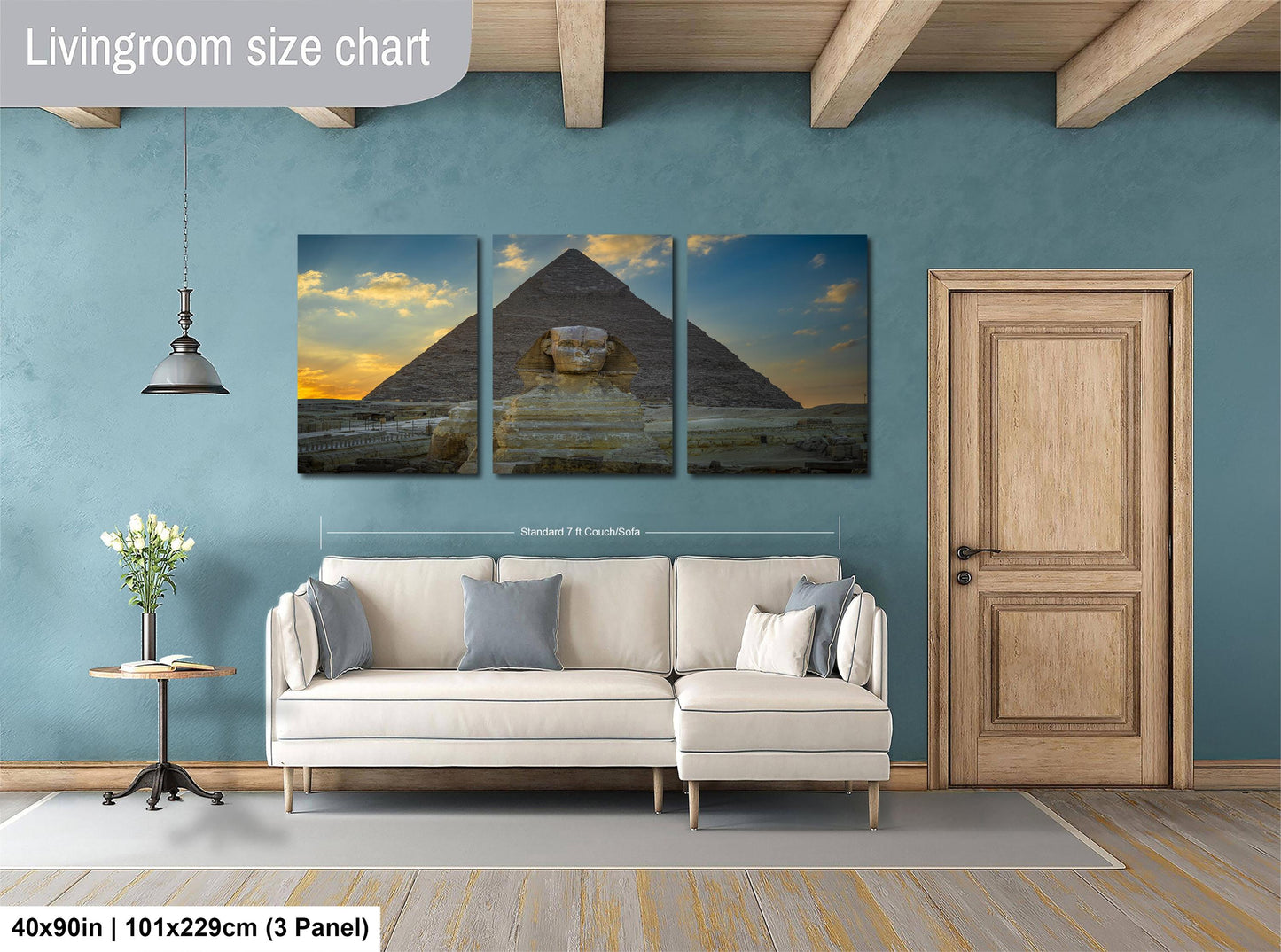 Giza Pyramids Sunset Print – Fine Art Photography With Sphinx Silhouette Artwork