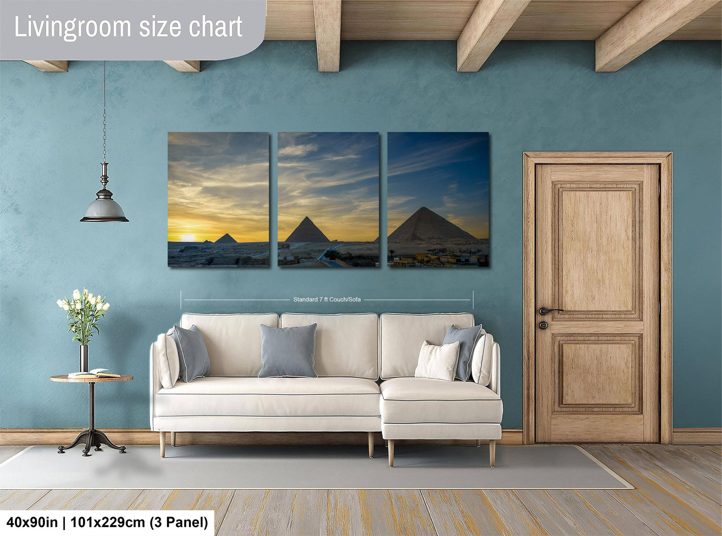 Giza Pyramids Sunset Print - Fine Art Photography Featuring Sphinx & Desert Scene