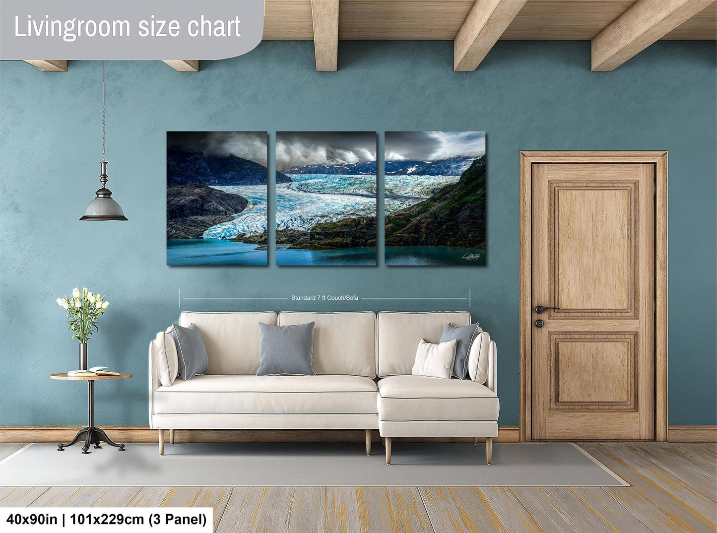 Mendenhall Glacier Wall Art – Alaska Nature Print | Blue Ice Artwork & Mountain Landscape