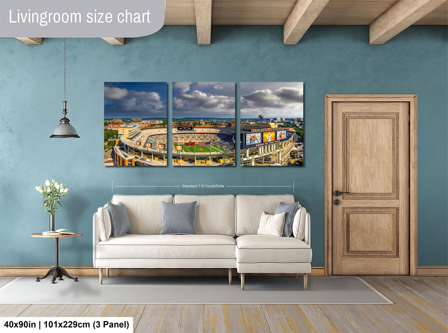 Neyland Stadium Tennessee | College Football Stadium Art - Checkerboard Design