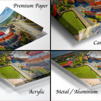 Florida State stadium art, Doak Campbell mid day photo, Seminole tradition print, FSU football wall decor, Unconquered aerial image, Fear the Spear art, college stadium Florida print, Tallahassee university photo, FSU campus fine art, Seminole Nation landscape