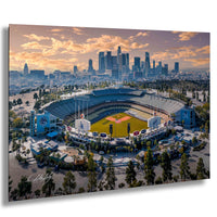Dodgers Wall Art – Dodger Stadium Print | LA Baseball Decor & Skyline Illustration