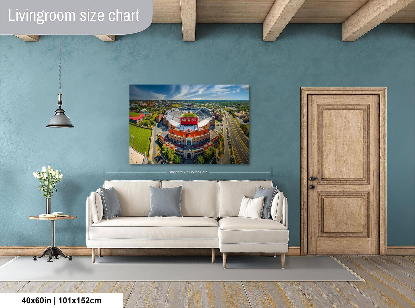 Florida State stadium art, Doak Campbell mid day photo, Seminole tradition print, FSU football wall decor, Unconquered aerial image, Fear the Spear art, college stadium Florida print, Tallahassee university photo, FSU campus fine art, Seminole Nation landscape