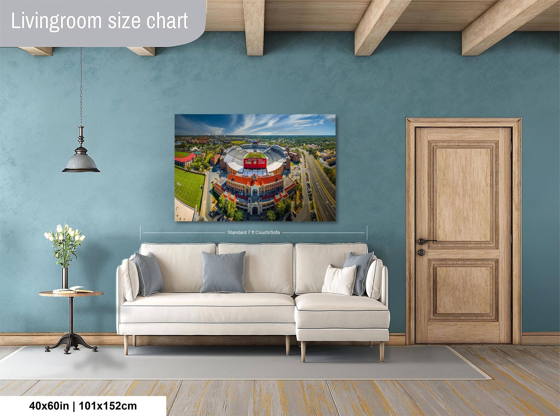 Florida State stadium art, Doak Campbell mid day photo, Seminole tradition print, FSU football wall decor, Unconquered aerial image, Fear the Spear art, college stadium Florida print, Tallahassee university photo, FSU campus fine art, Seminole Nation landscape