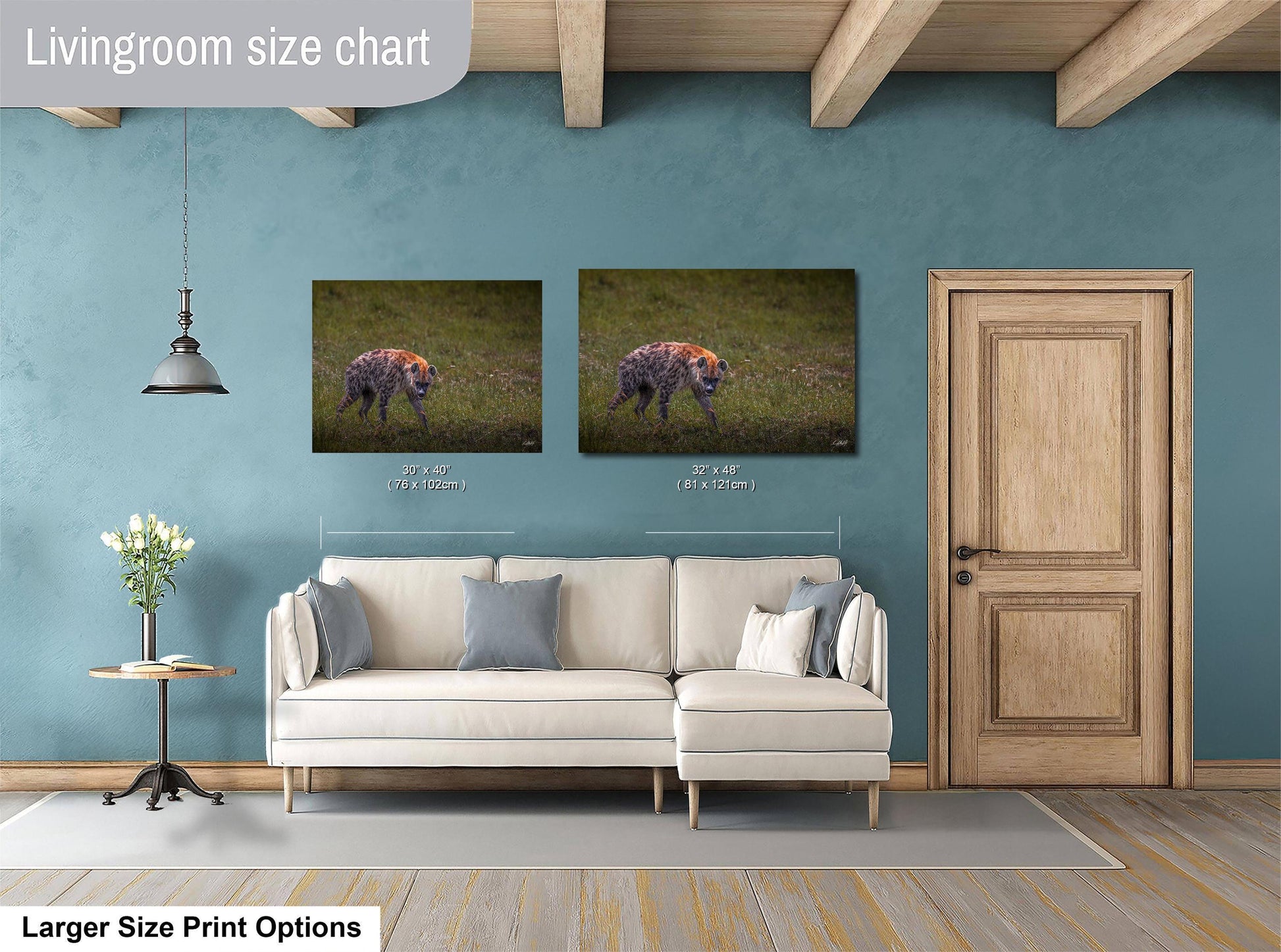 This fine art wildlife photograph captures a striking moment in the Maasai Mara, where a lone hyena pauses mid-step and meets the viewer with a powerful, unforgettable gaze. Often misunderstood, the hyena represents intelligence, resilience, and survival within the African safari ecosystem. This piece is perfect for collectors who appreciate raw, authentic wildlife moments and want to bring depth, character, and conversation into their home or office décor.