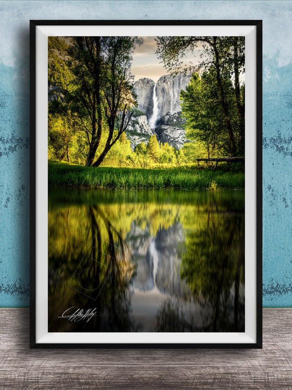Yosemite National Park Print - Merced River Landscape | Sunrise Colors Artwork