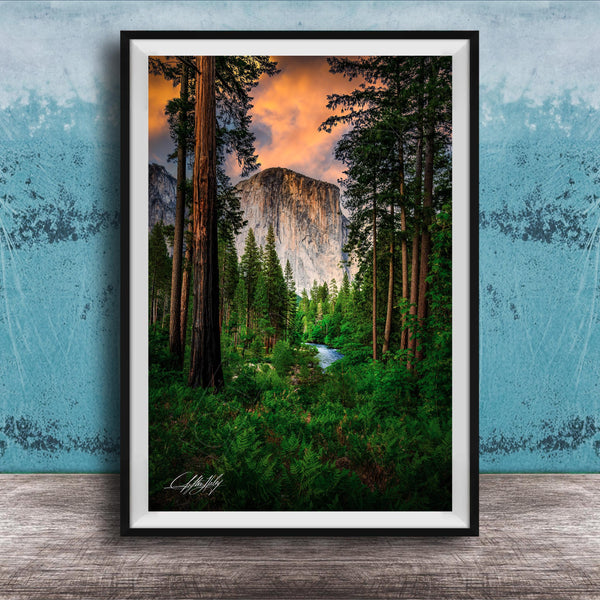Yosemite Landscape Print – El Capitan Photography | Merced River Sunrise Wall Decor