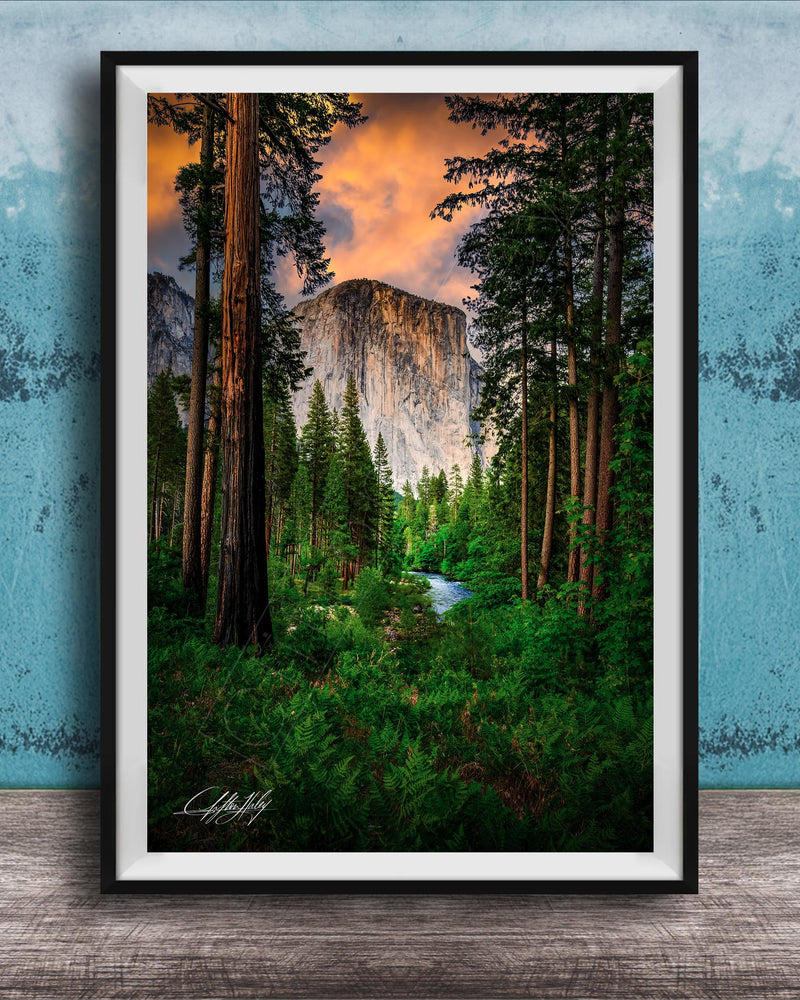 Yosemite Landscape Print – El Capitan Photography | Merced River Sunrise Wall Decor