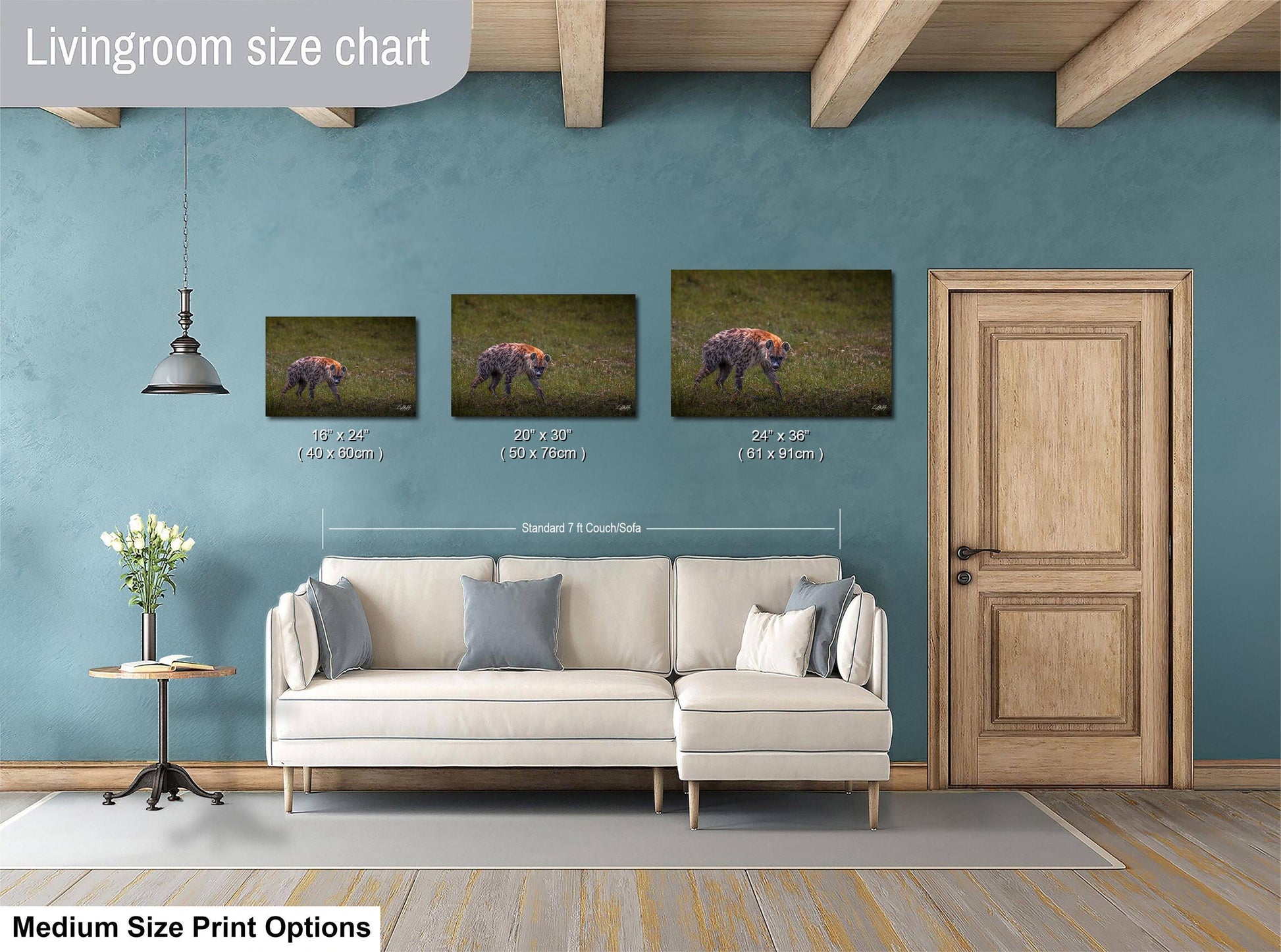 This fine art wildlife photograph captures a striking moment in the Maasai Mara, where a lone hyena pauses mid-step and meets the viewer with a powerful, unforgettable gaze. Often misunderstood, the hyena represents intelligence, resilience, and survival within the African safari ecosystem. This piece is perfect for collectors who appreciate raw, authentic wildlife moments and want to bring depth, character, and conversation into their home or office décor.