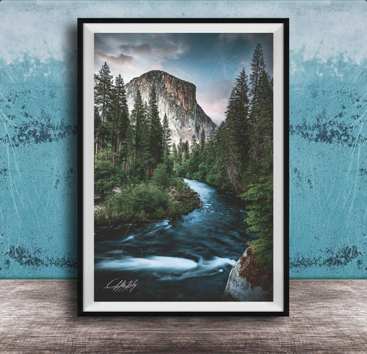 Yosemite Landscape Print – El Capitan Photo | Merced River Art & Western Wall Decor