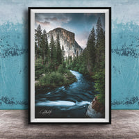 Yosemite Landscape Print – El Capitan Photo | Merced River Art & Western Wall Decor