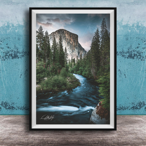 Yosemite Landscape Print – El Capitan Photo | Merced River Art & Western Wall Decor