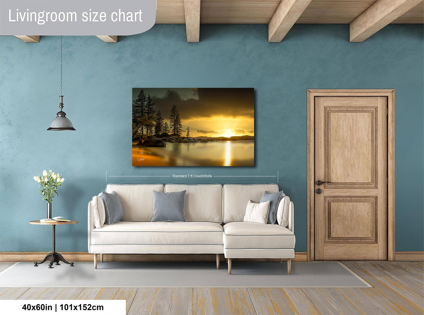 Lake Tahoe Sunset Print – Signed Artist Art | Sands Harbor Lake Landscape