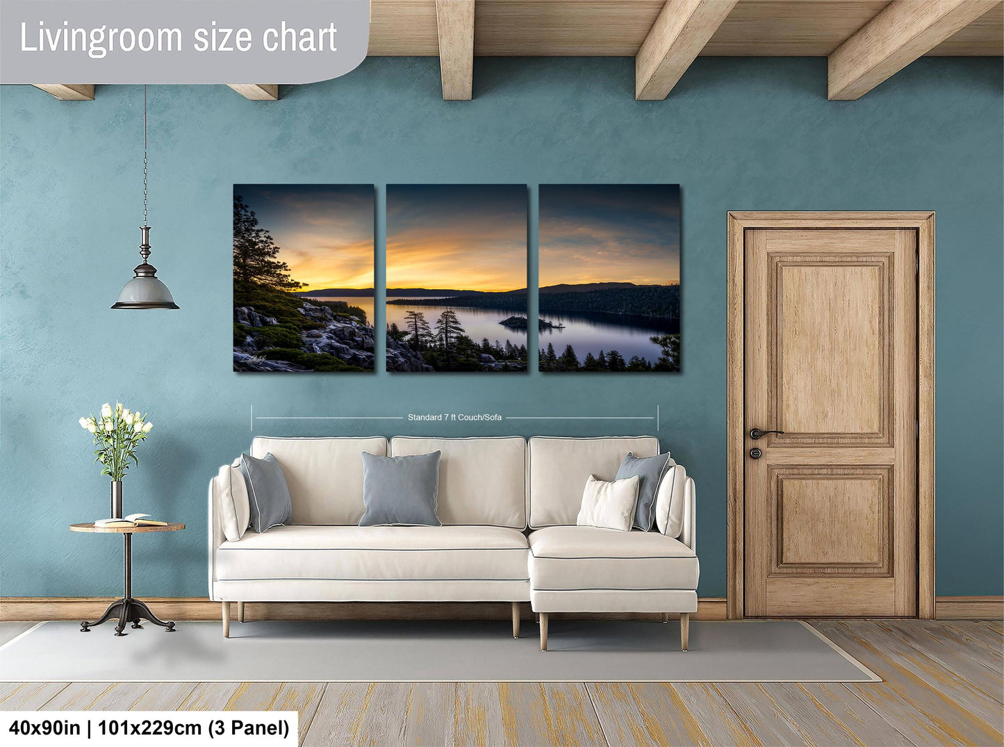 Emerald Bay Lake Print – Serene Mountain Scene With Calming Pine Tree Art