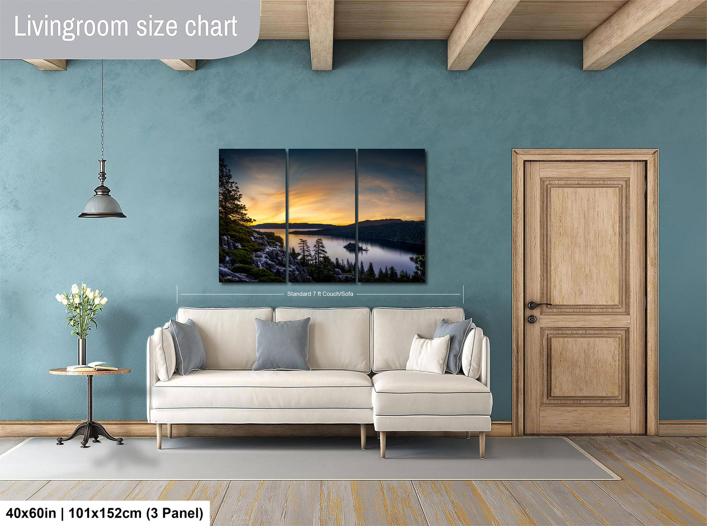 Emerald Bay Lake Print – Serene Mountain Scene With Calming Pine Tree Art
