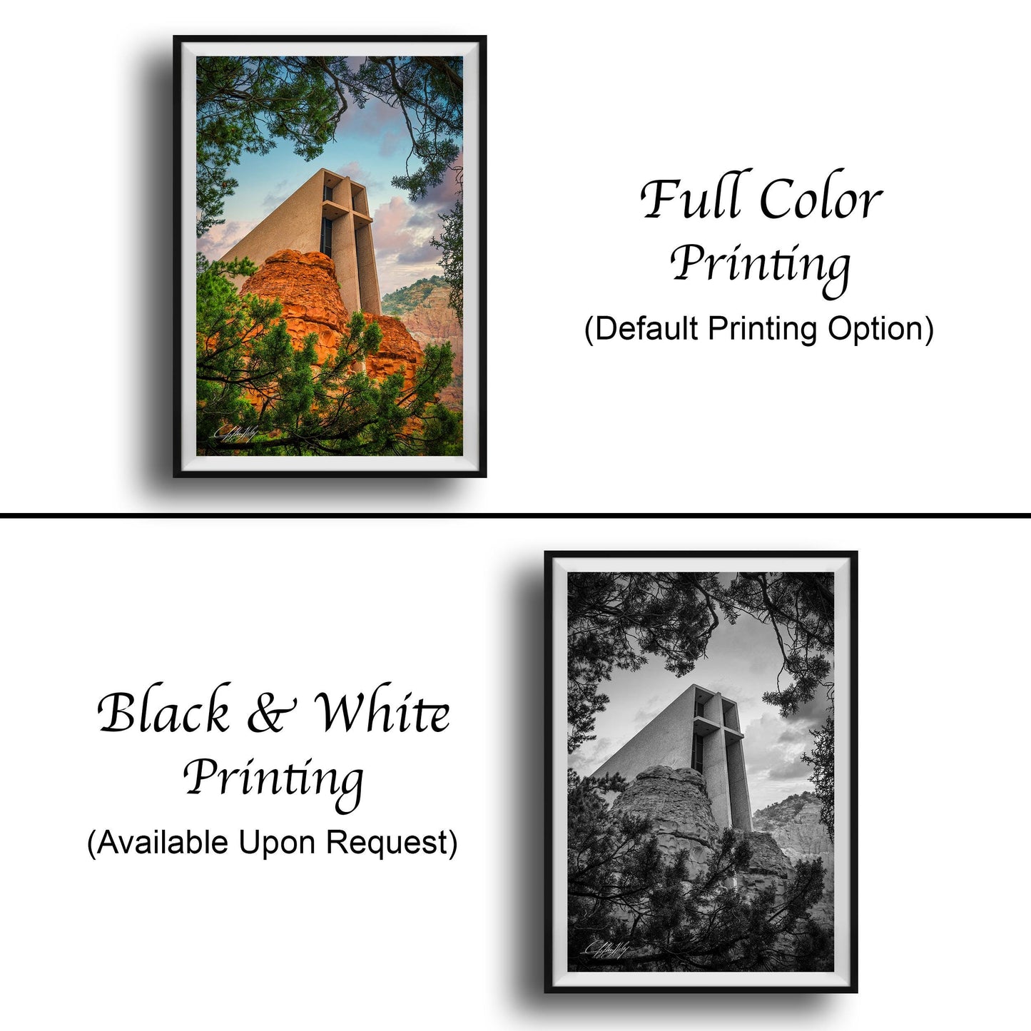 Chapel of the Holy Cross Print - Sedona Red Rock Art | Spiritual Wall Decor