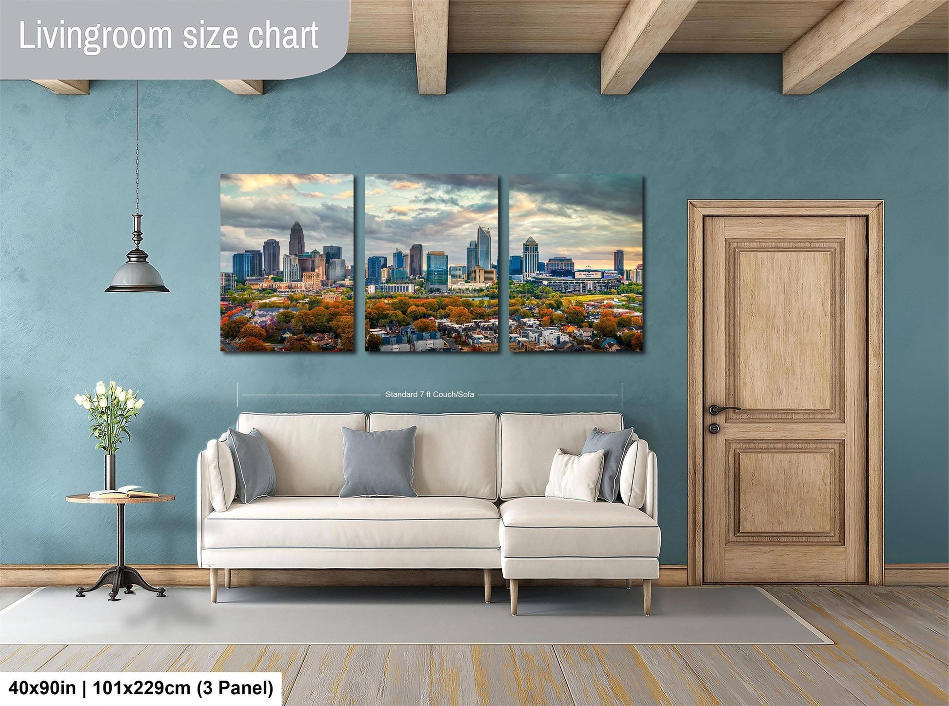 Charlotte skyline wall art, Carolina Panthers stadium print, sunset drone city photo, Charlotte NC football decor, Uptown Charlotte photograph, urban autumn skyline art, Bank of America stadium aerial, Charlotte NC sports wall art, Southern cityscape at dusk, inspirational Queen City skyline