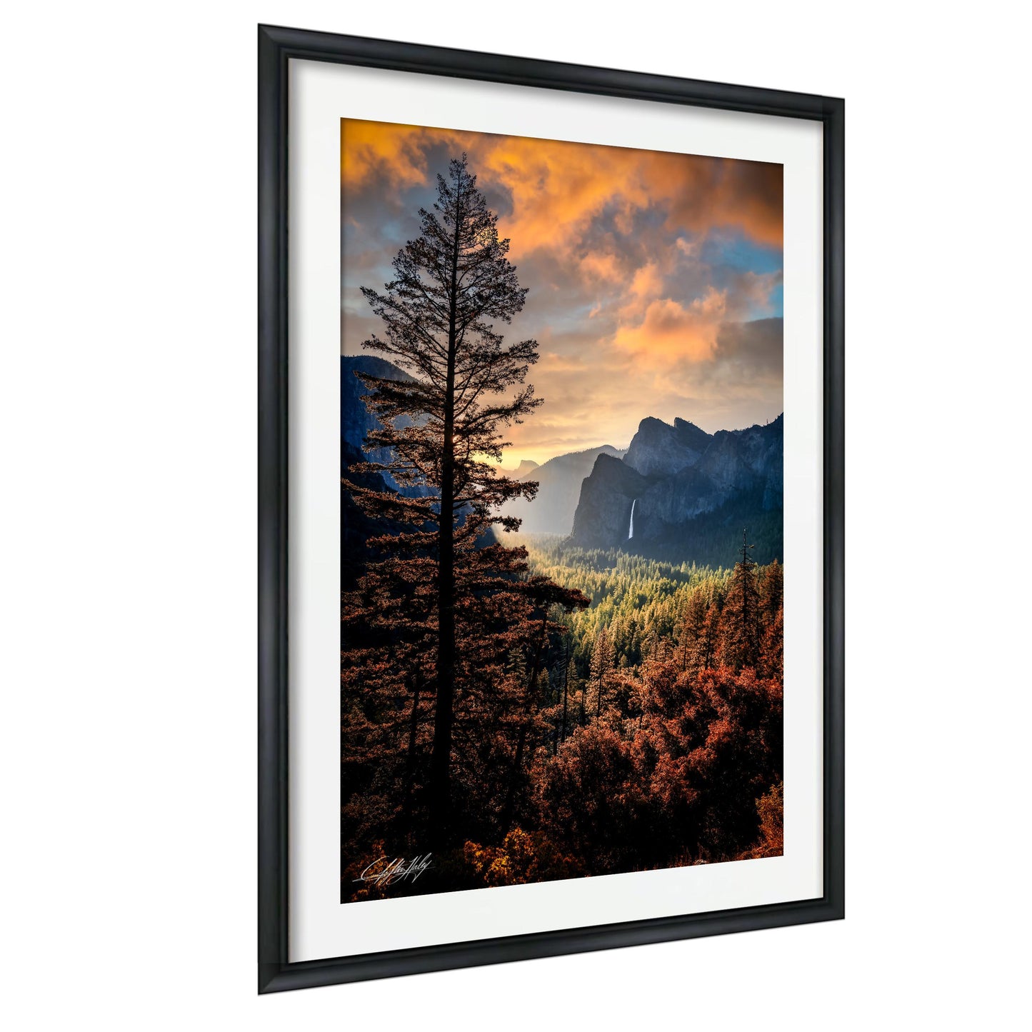 Yosemite Tunnel View Print – Half Dome Artwork with Sunrise Landscape Art
