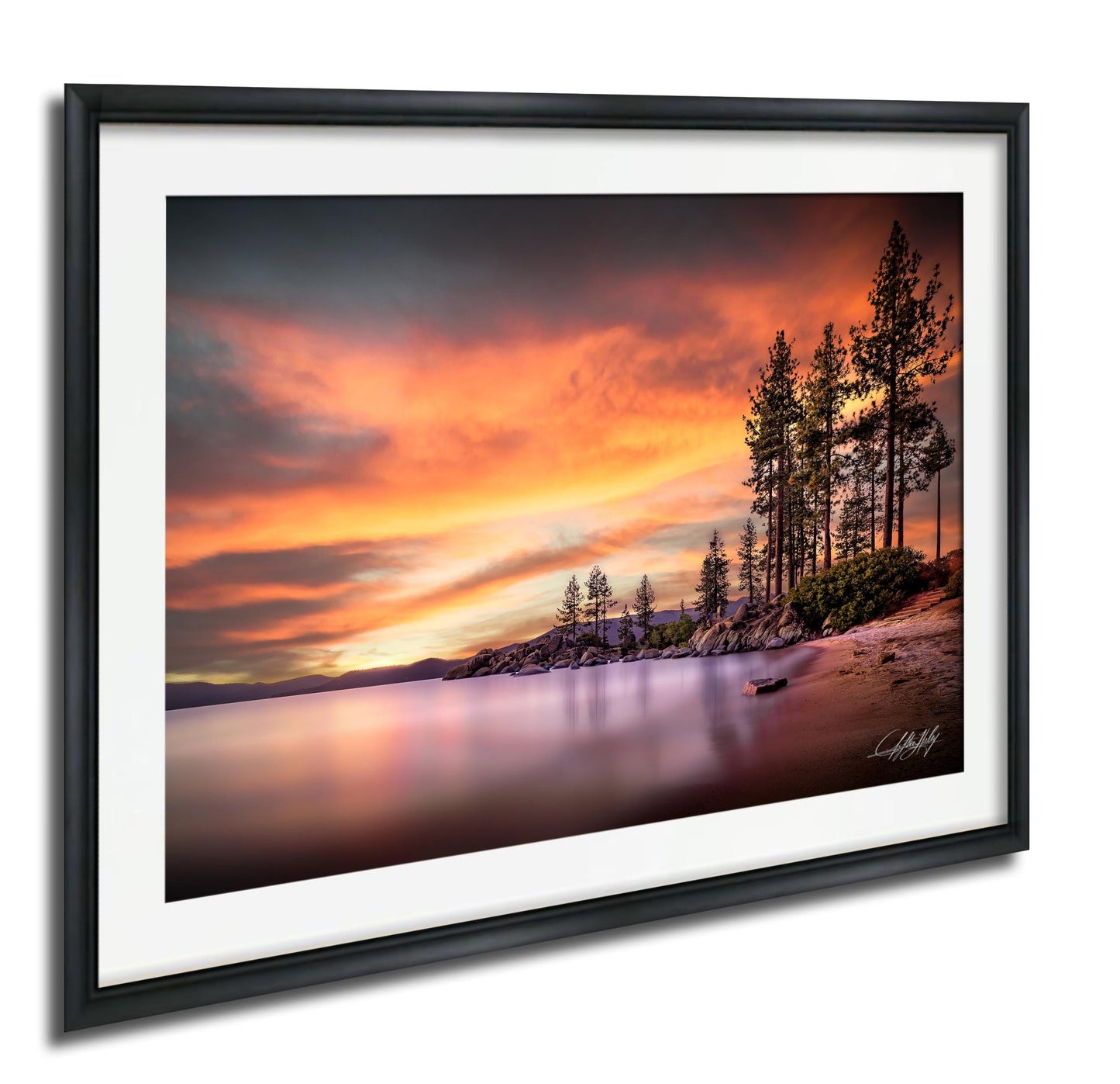 Lake Tahoe Sunset Print – Fine Art Landscape on Archival Paper | Signed Artist Work