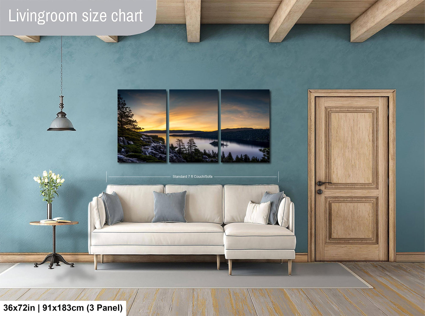 Emerald Bay Lake Print – Serene Mountain Scene With Calming Pine Tree Art