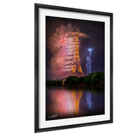Paris Fireworks Print – Eiffel Tower Art | Bastille Day Wall Art Celebration