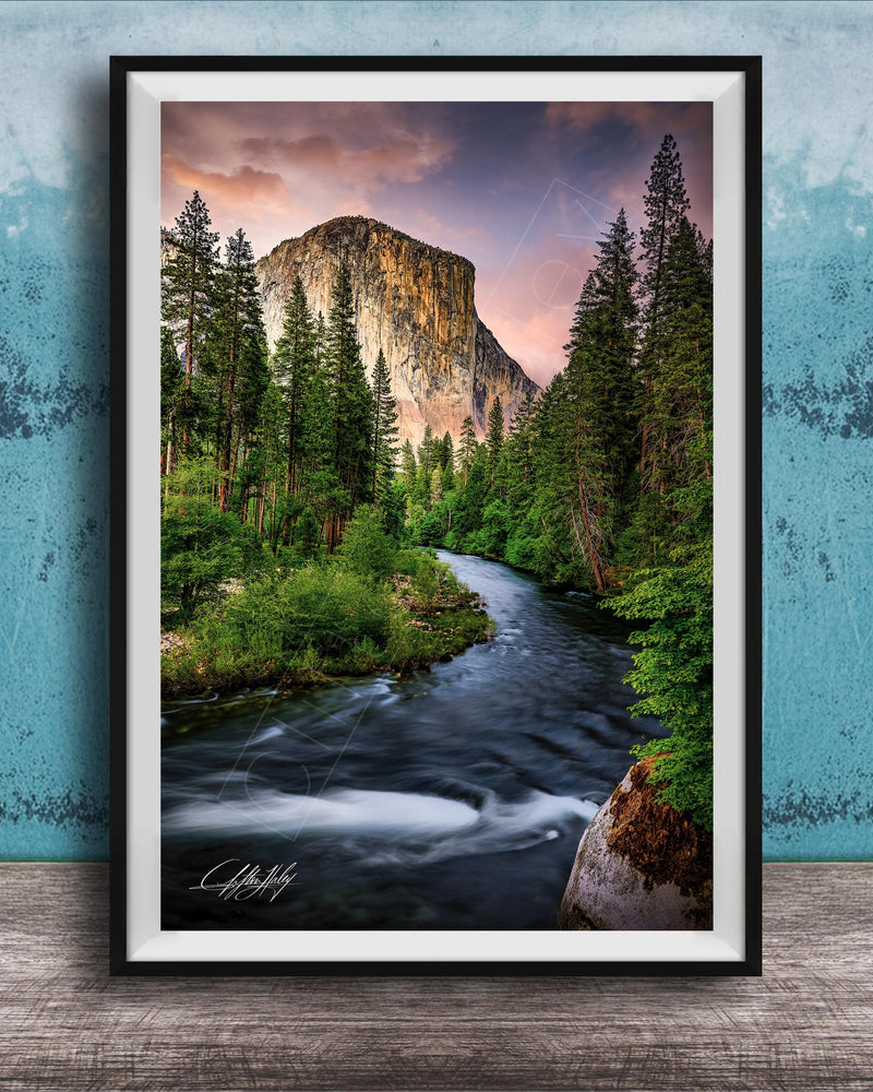 El Capitan Yosemite Print – Scenic Nature Artwork | Merced River Photo Wall Decor