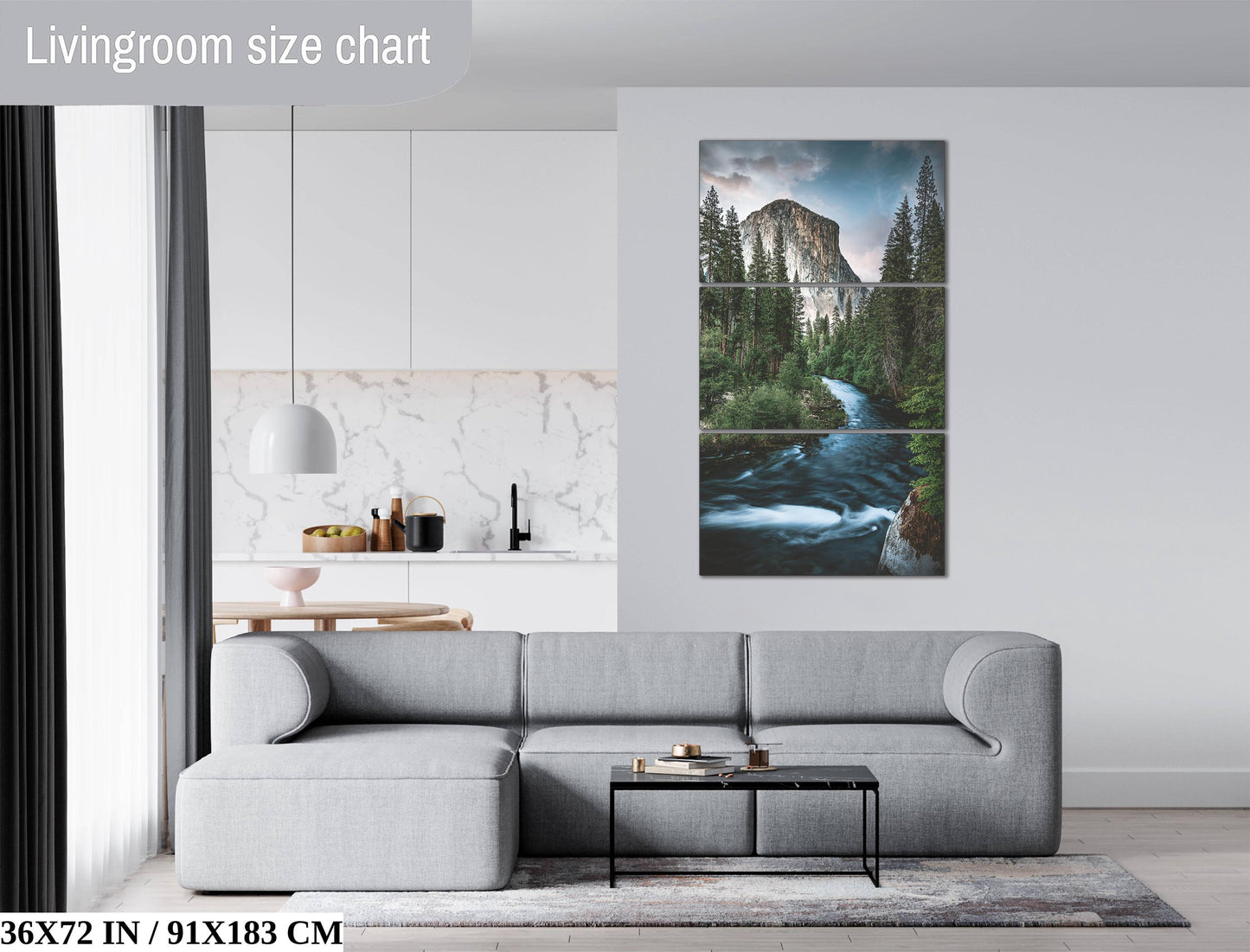 Yosemite Landscape Print – El Capitan Photo | Merced River Art & Western Wall Decor
