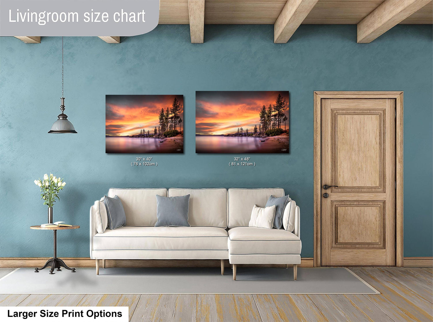 Lake Tahoe Sunset Print – Fine Art Landscape on Archival Paper | Signed Artist Work