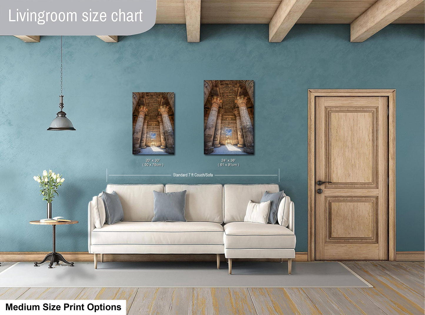 Esna Temple Wall Decor – Ancient Egyptian Columns | Custom Fine Art Print