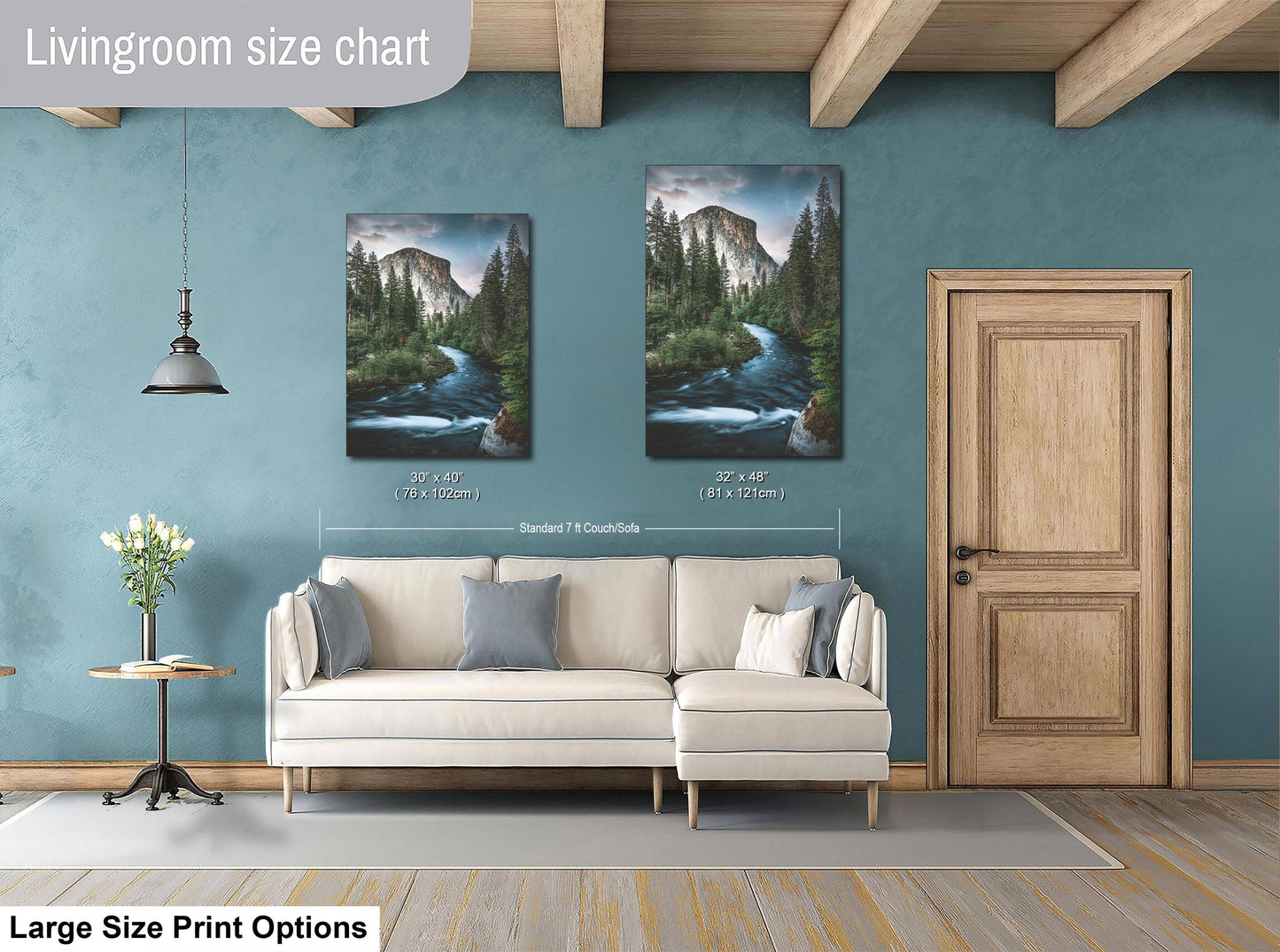 Yosemite Landscape Print – El Capitan Photo | Merced River Art & Western Wall Decor