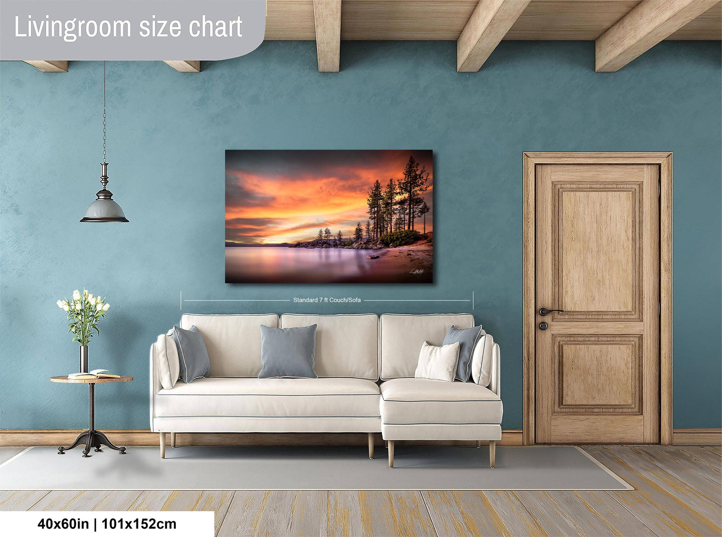Lake Tahoe Sunset Print – Fine Art Landscape on Archival Paper | Signed Artist Work
