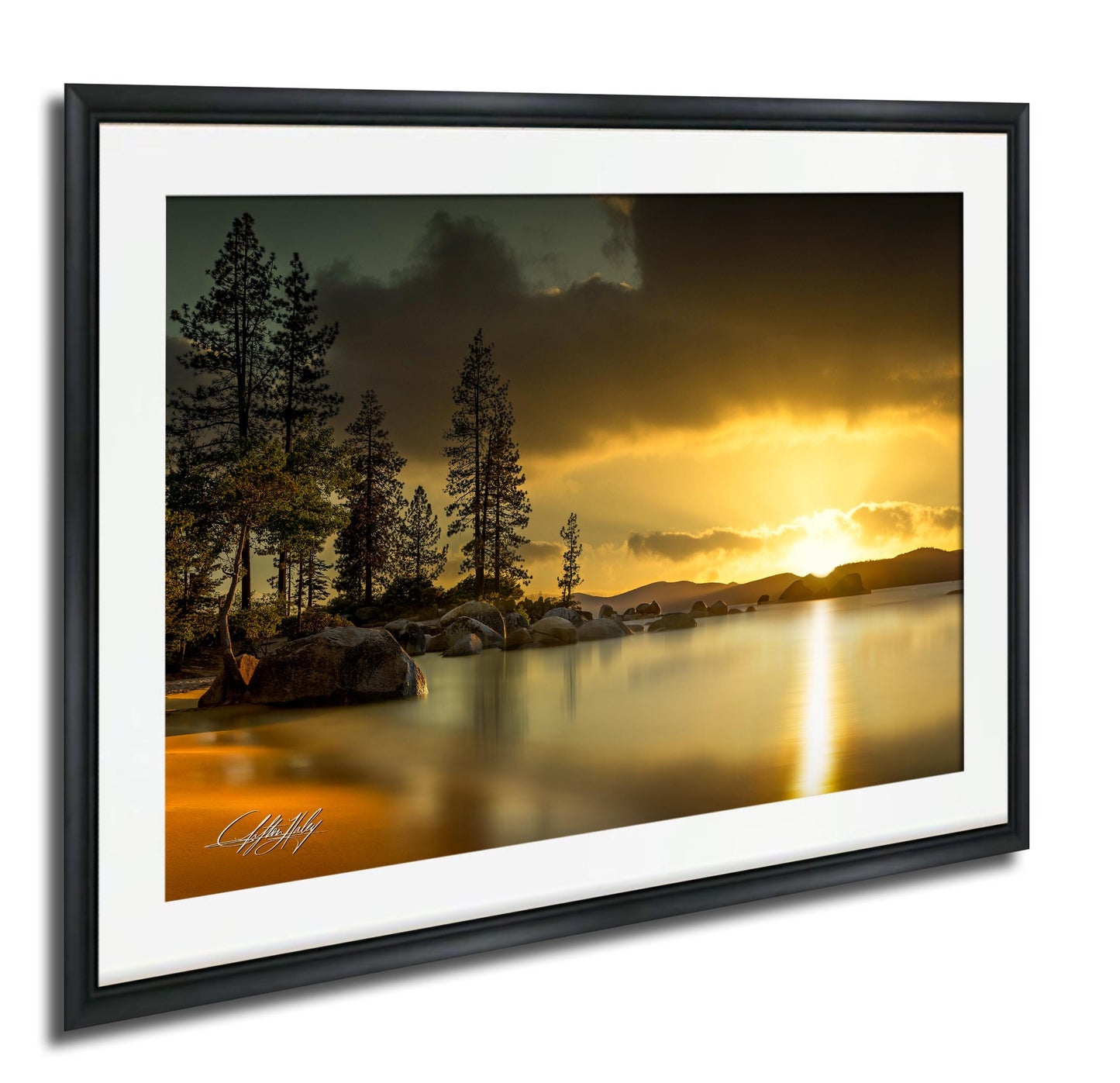 Lake Tahoe Sunset Print – Signed Artist Art | Sands Harbor Lake Landscape