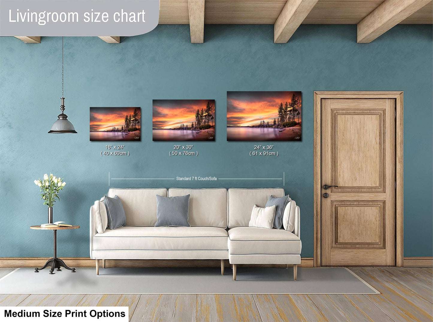 Lake Tahoe Sunset Print – Fine Art Landscape on Archival Paper | Signed Artist Work