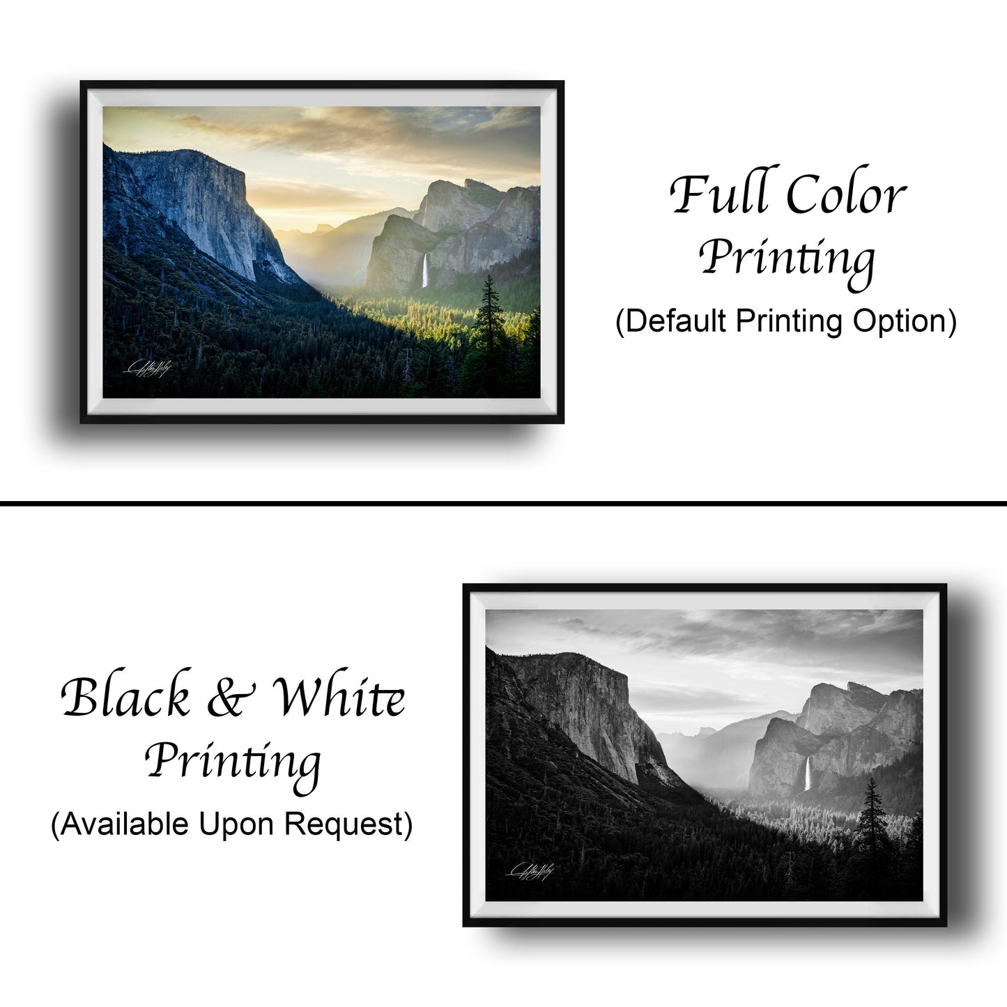 Yosemite Tunnel View Print – El Capitan Wall Art | Bridalveil Fall Poster | Sierra Nevada Photography