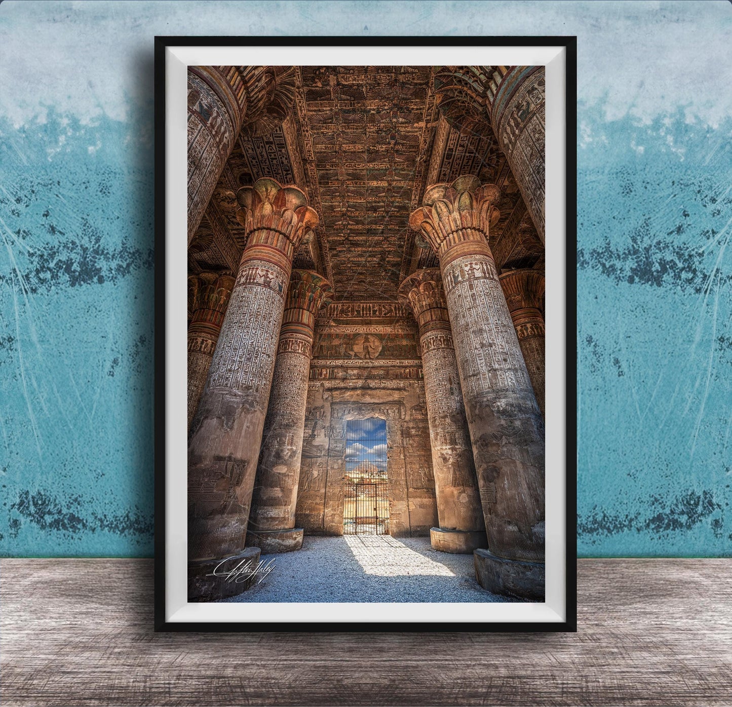 Esna Temple Wall Decor – Ancient Egyptian Columns | Custom Fine Art Print