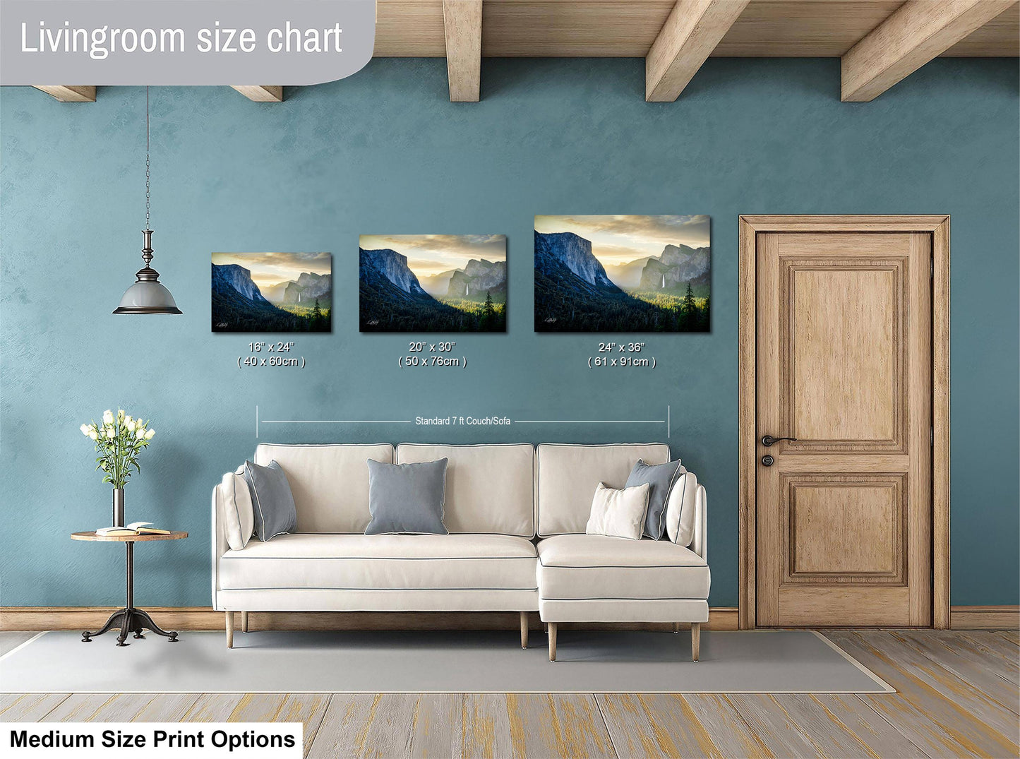 Yosemite Tunnel View Print – El Capitan Wall Art | Bridalveil Fall Poster | Sierra Nevada Photography